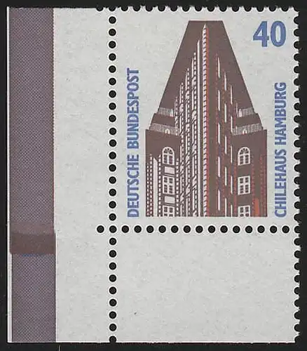 1379 SWK 40 Pf Ecke ul MIT Naht ** postfrisch