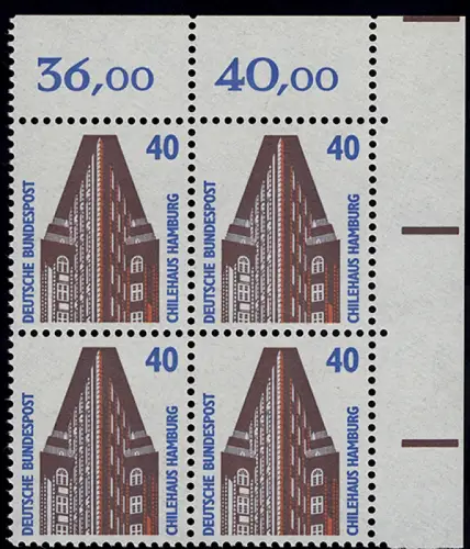 1379 SWK 40 Pf Eck-Vbl. or ** postfrisch