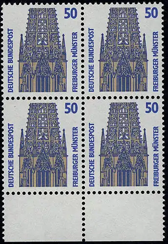 1340 SWK 50 Pf UR-Viererbl. ** postfrisch