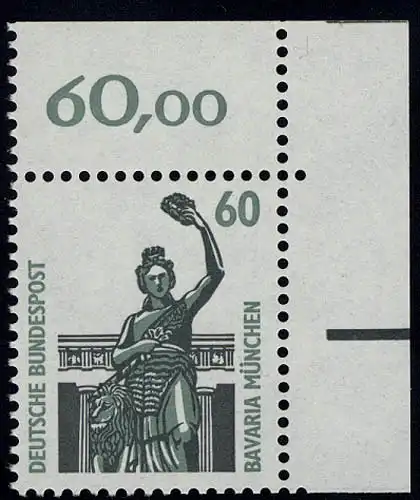 1341 SWK 60 Pf Ecke or ** postfrisch