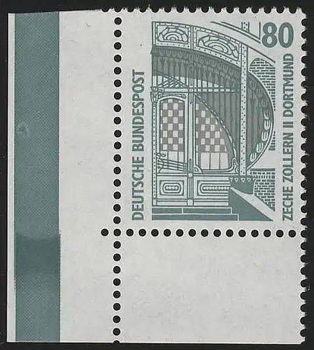 1342 SWK 80 Pf Ecke ul MIT Naht ** postfrisch