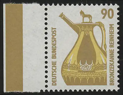 1380 SWK 90 Pf Seitenrand li. ** postfrisch