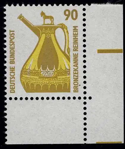 1380 SWK 90 Pf Ecke ur ** postfrisch