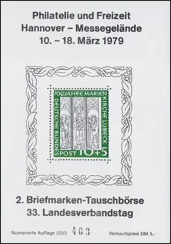 Sonderdruck Lübecker Fenster FAKSIMILE 139 zum LV Hannover-Messe 1979