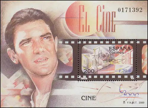 Spanien Block 88 Kino: Schauspieler Antonio Banderas, **/MNH