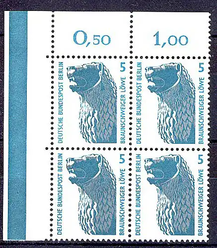 863 SWK 5 Pf Eck-Vbl. ol ** postfrisch