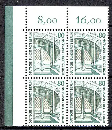 796 SWK 80 Pf Eck-Vbl. ol ** postfrisch