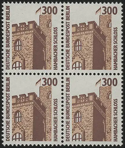 799 SWK 300 Pf Viererblock ** postfrisch