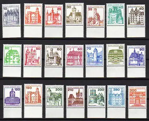 532ff BuS 21 Werte, Unterrand-Satz **