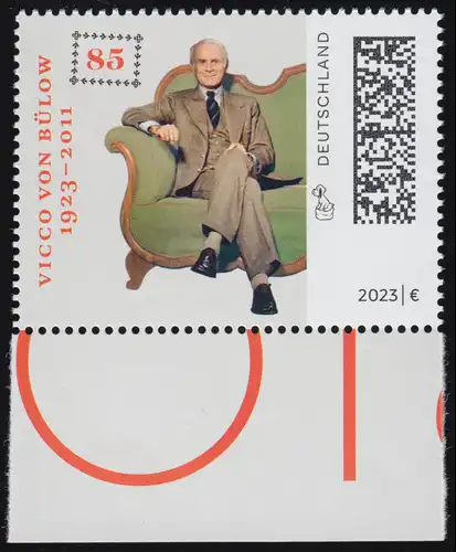 3794 von Bülow auf dem Sofa aus Block 92, postfrisch **/MNH