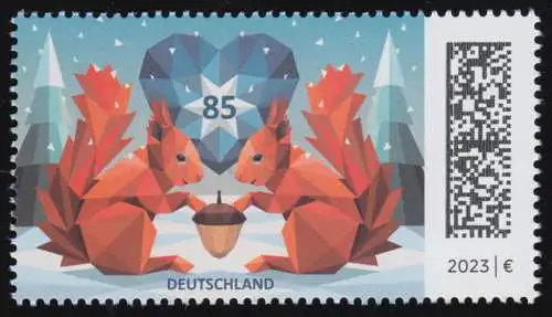 3798 Eichhörnchen im Schnee, postfrisch **/MNH