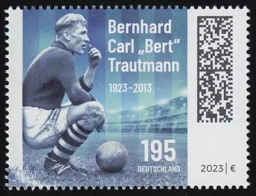 3787 Fußballspieler Bernhard Carl "Bert" Trautmann, postfrisch ** / MNH