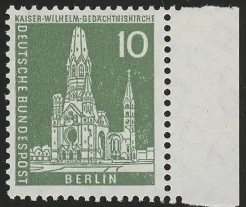 144w Stadtbilder 10 Pf Seitenrand re. ** postfrisch