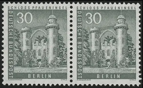 148w Stadtbilder 30 Pf waag. Paar ** postfrisch