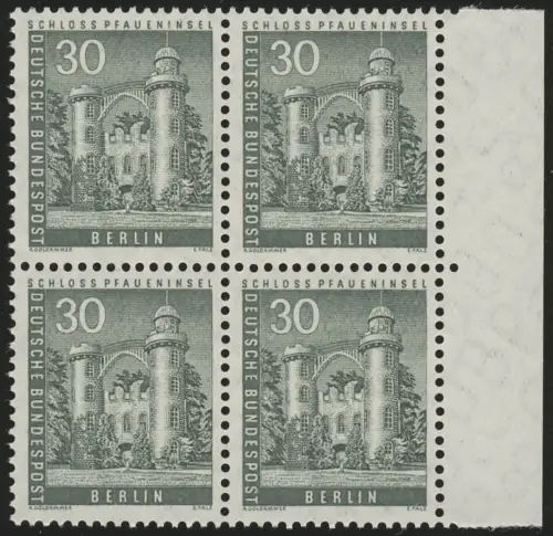 148w Stadtbilder 30 Pf SR-Viererbl. ** postfrisch