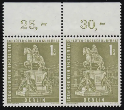 153w Stadtbilder 1 DM Paar OR, postfrisch **