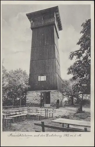 Landpost Ensingen über Vaihingen an der Enz um 1940 auf AK, fehlende Frankatur