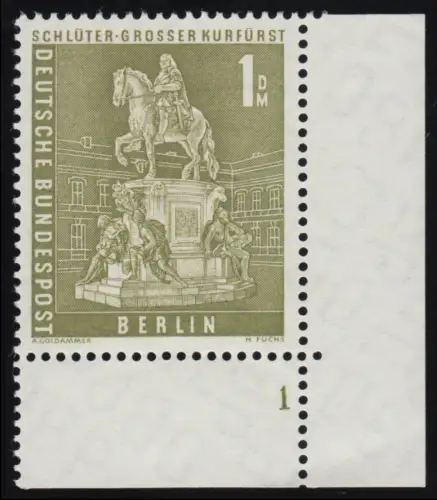 153v Stadtbilder 1 DM Ecke ur Formnummer FN1 ** postfrisch