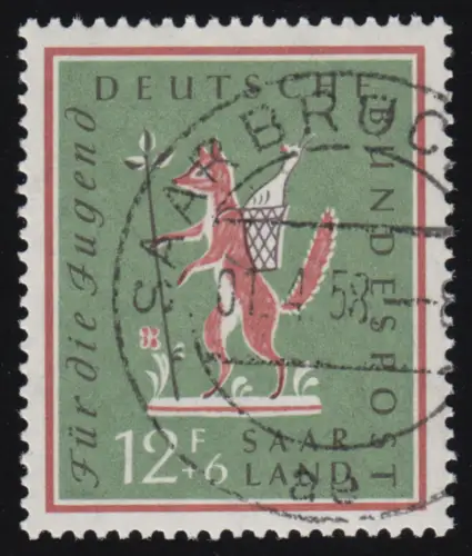 Saarland 433 Jugend Volkslieder 12 Fr 1958, gestempelt O