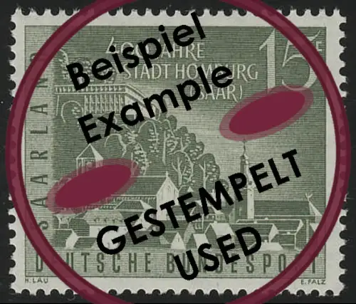 Saarland 436 Stadt Homburg 1958, gestempelt O