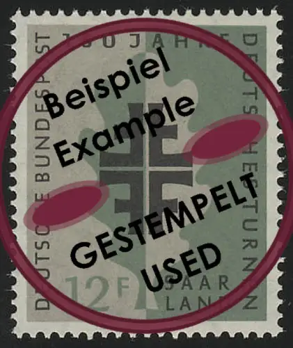 Saarland 437 Deutsche Turnbewegung 1958, gestempelt O