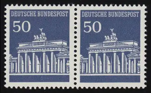 509 Brandenb. Tor 50 Pf waag. Paar ** postfrisch