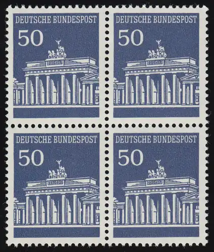 509 Brandenb. Tor 50 Pf Viererblock ** postfrisch