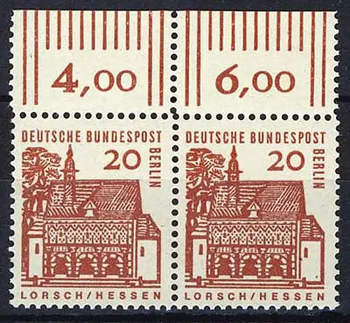 244 Bauwerke klein 20 Pf Paar OR ** postfrisch