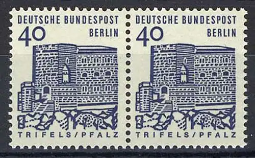 245 Bauwerke klein 40 Pf waag. Paar ** postfrisch