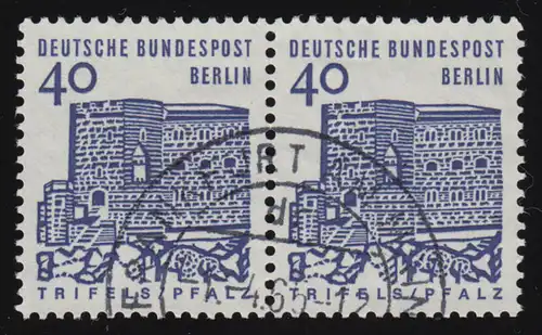 245 im waagerechten Paar echt und zeitgerecht gestempelt O Frankfurt/M. 1.4.65
