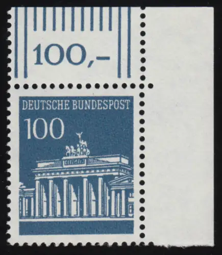 510 Brandenb. Tor 100 Pf Ecke or ** postfrisch
