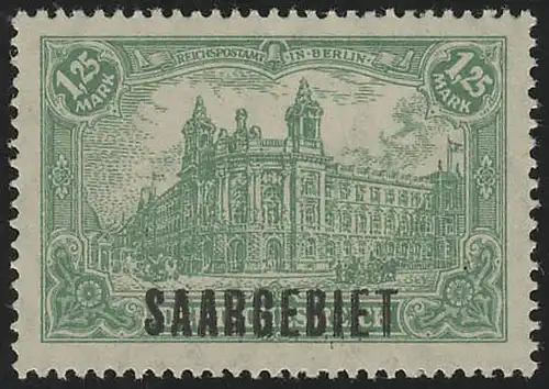 Saargebiet 41 Kaiserreich SAARGEBIET 1,25 Mark, *