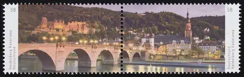 3028-3029 Panorama Heidelberg, Zusammendruck, 10 Paare ** / MNH