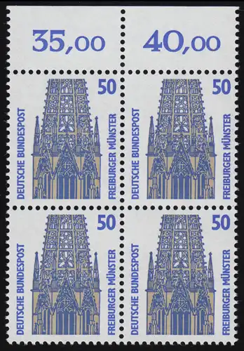 1340 SWK 50 Pf OR-Viererbl. ** postfrisch