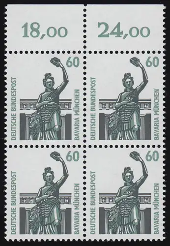 1341 SWK 60 Pf OR-Viererbl. ** postfrisch