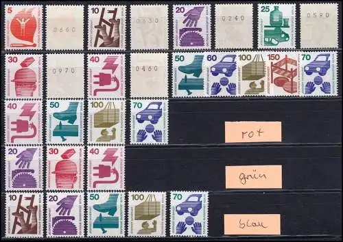 402a-d ff Unfallverhütung 29 Werte Supersatz komplett - alle mit Zählnummer, **