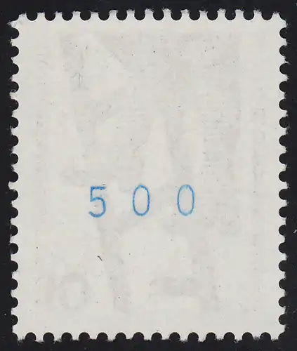 695d Unfall blaue Nr. 10 Pf, Rollenanfang 1 mit Nr. 500 **