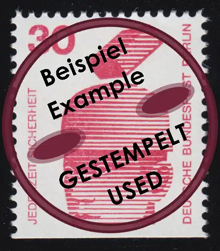 406D Unfallverhütung unten geschnitten 30 Pf Schutzhelm aus MH O