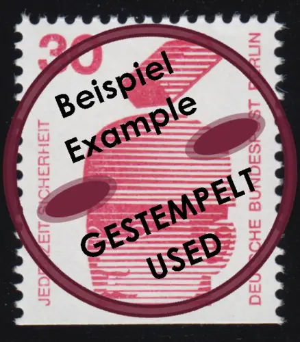 406D Unfallverhütung unten geschnitten 30 Pf Schutzhelm aus MH O