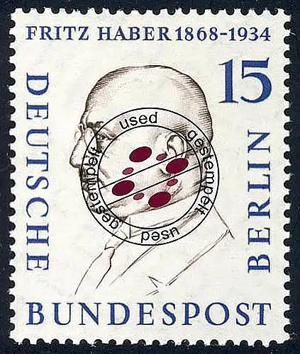 166 Männer der Geschichte 15 Pf Fritz Haber O