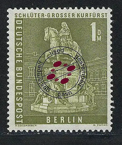 153 Berliner Stadtbilder Reiterstandbild 1 DM O gestempelt