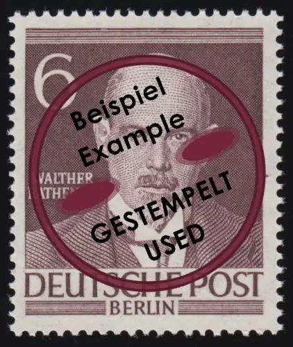 93 Rathenau 6 Pf, gestempelt O