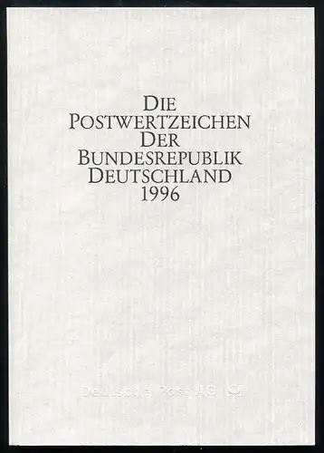 Ministerjahrbuch Bund 1996 - silber, Marken und Blockausgaben postfrisch ** 