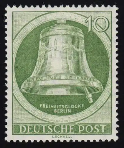 83 Glocke II (Klöppel rechts) 10 Pf postfrisch **