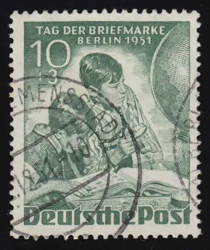 80 Tag der Briefmarke 1951 10+3 Pf O gestempelt