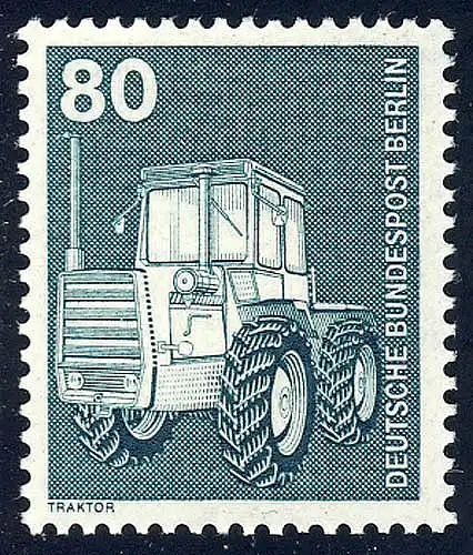 501 Industrie Technik 80 Pf Traktor ** ALTE Fluoreszenz