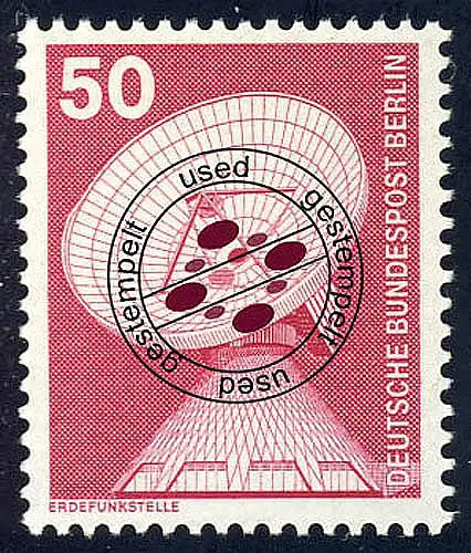 499 Industrie Technik 50 Pf Erdefunkstelle O ALTE Fluoreszenz