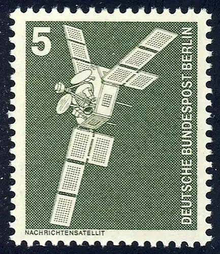 494 Industrie Technik 5 Pf Nachrichtenstellit ** NEUE Fluoreszenz