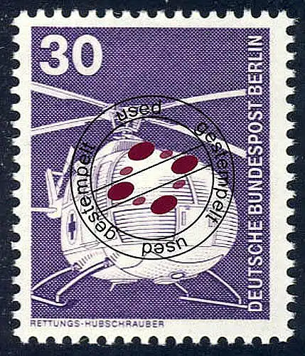 497 Industrie Technik 30 Pf Hubschrauber O NEUE Fluoreszenz