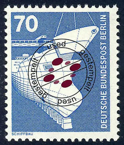 500 Industrie Technik 70 Pf Schiffbau O NEUE Fluoreszenz